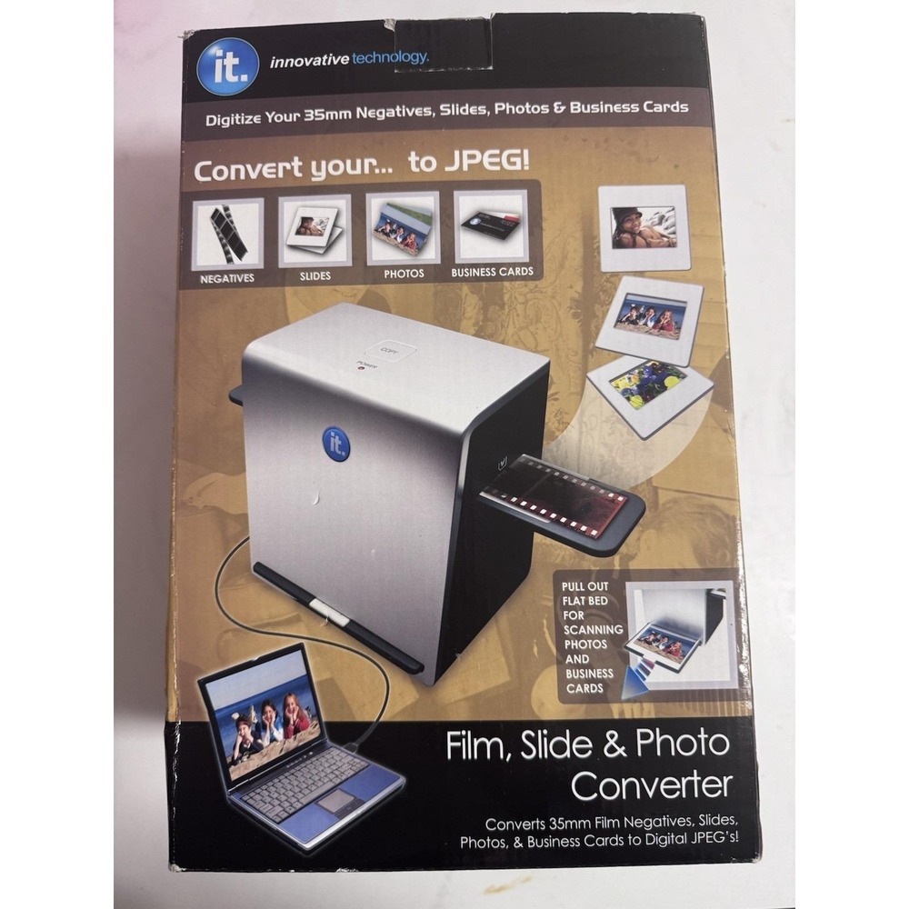 Innovative Technology ITNS-500 Film & 35mm Slide Converter Scanner New, Open Box